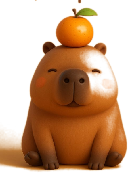 Orange Capy Mascot
